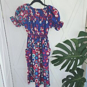 New Handmade Smocked Sundress with Puff Sleeves